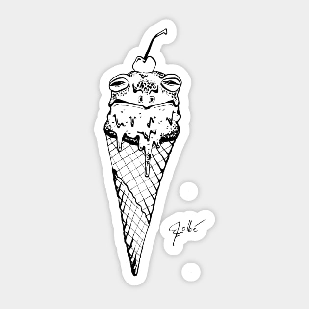 Frog Ice Cream Sticker by apokatastasis